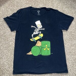 The Simpsons - Bart Simpson Grunge Skelton skater graphic tee